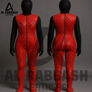 Women’s Leather Playsuit Catsuit – Full Body Sheep Leather Restraint Bondage Suit