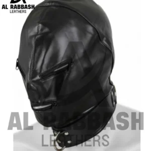 Heavy-Duty Leather Hood with Zipper Openings Made To Measure