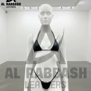 Handmade Genuine Leather Bikini Triangle Top - Full-Grain Cowhide Lingerie