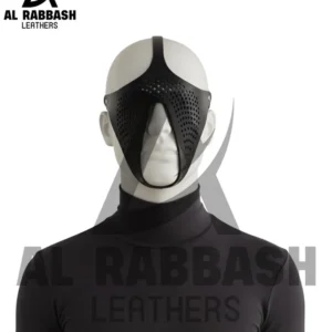 Handmade Black Leather Mask Avant-Garde Cosplay Fetishwear - Custom made