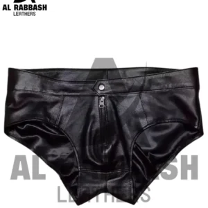 Lambskin Leather Women’s Underwear - Snap Button Leather Panties - Lingerie for Women