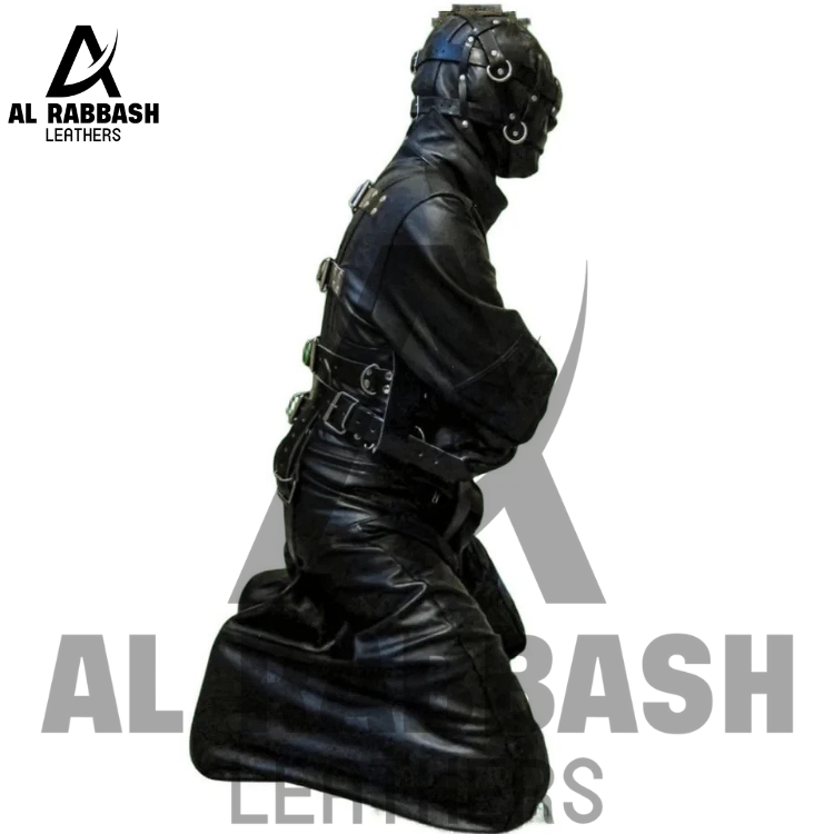 Split Puppy Bondage Suit – Genuine Leather BDSM Restraint Outfit - Image 2