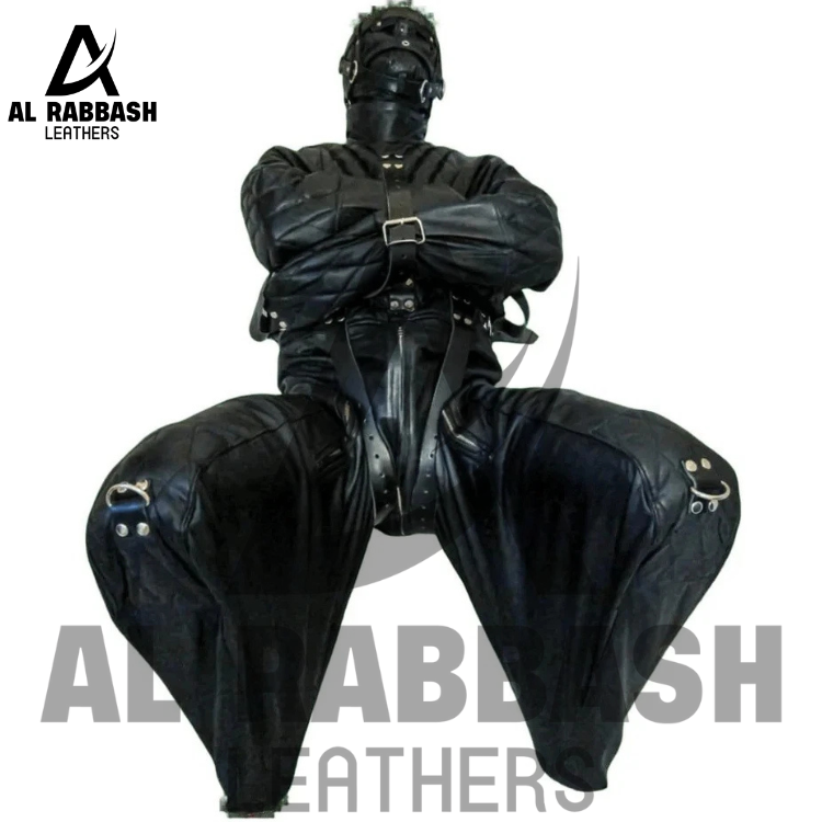 Split Puppy Bondage Suit – Genuine Leather BDSM Restraint Outfit - Image 5