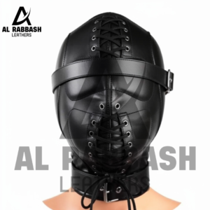 Leather Sensory Deprivation Hood with laces