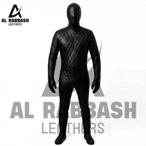 Quilted Black Leather BDSM Bondage Suit