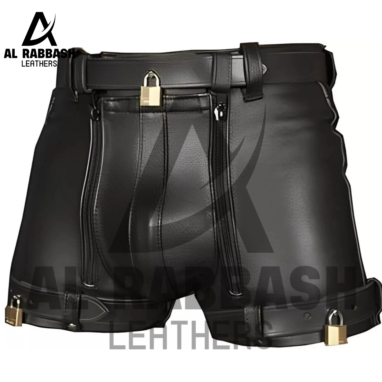 Leather Bondage Chastity Shorts