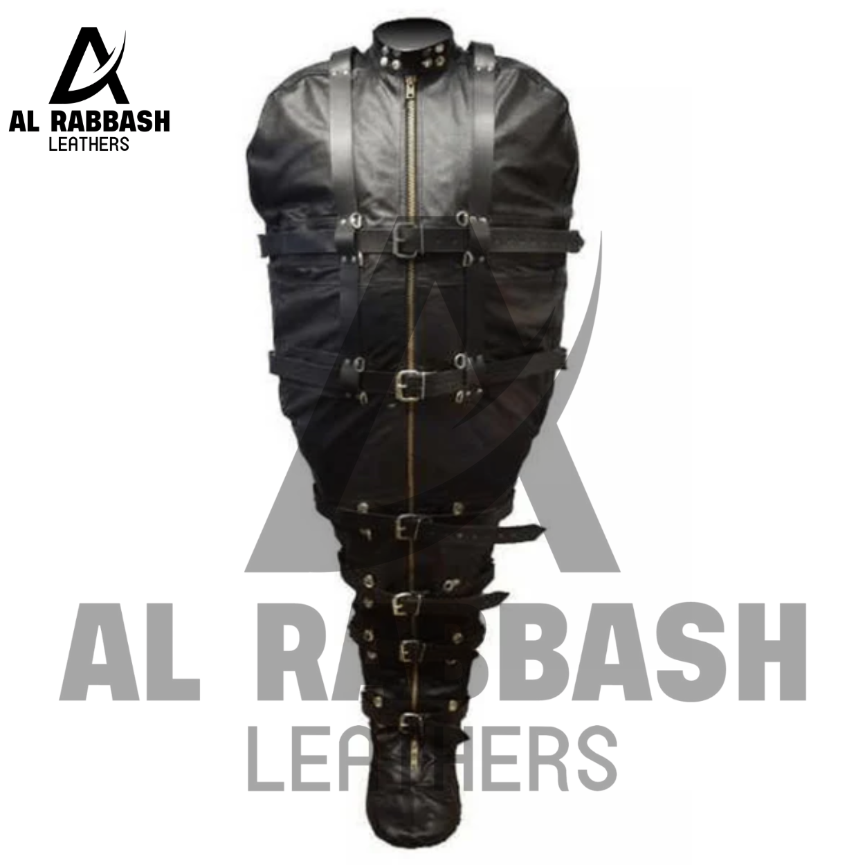Heavy Duty Leather Bondage Sleep Sack with Straps & Zipper