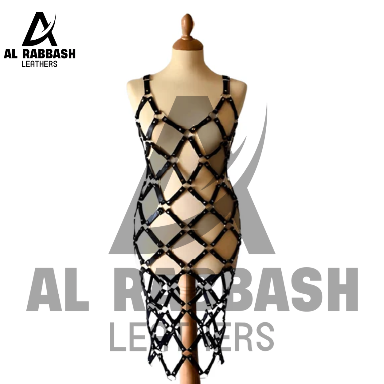 Women's Genuine Leather Cage Harness Dress - Image 3