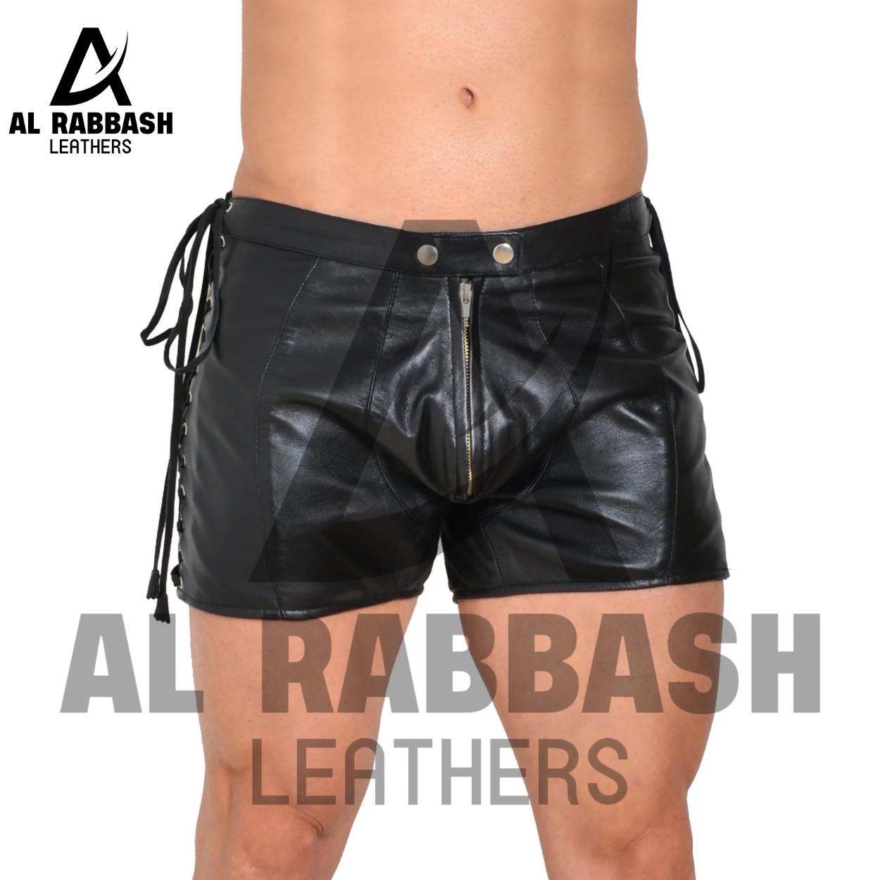 Leather Shorts With Lacing