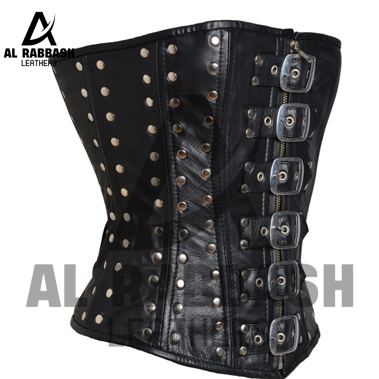 Studded Leather Overbust Corset - Image 6