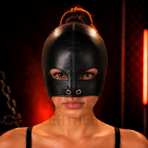Black Leather Fashion Hood